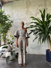Load image into Gallery viewer, Jacquard Damask Trousers in Black and White | House of Akachi