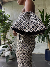 Load image into Gallery viewer, Black and White One Shoulder Jacquard Damask Top